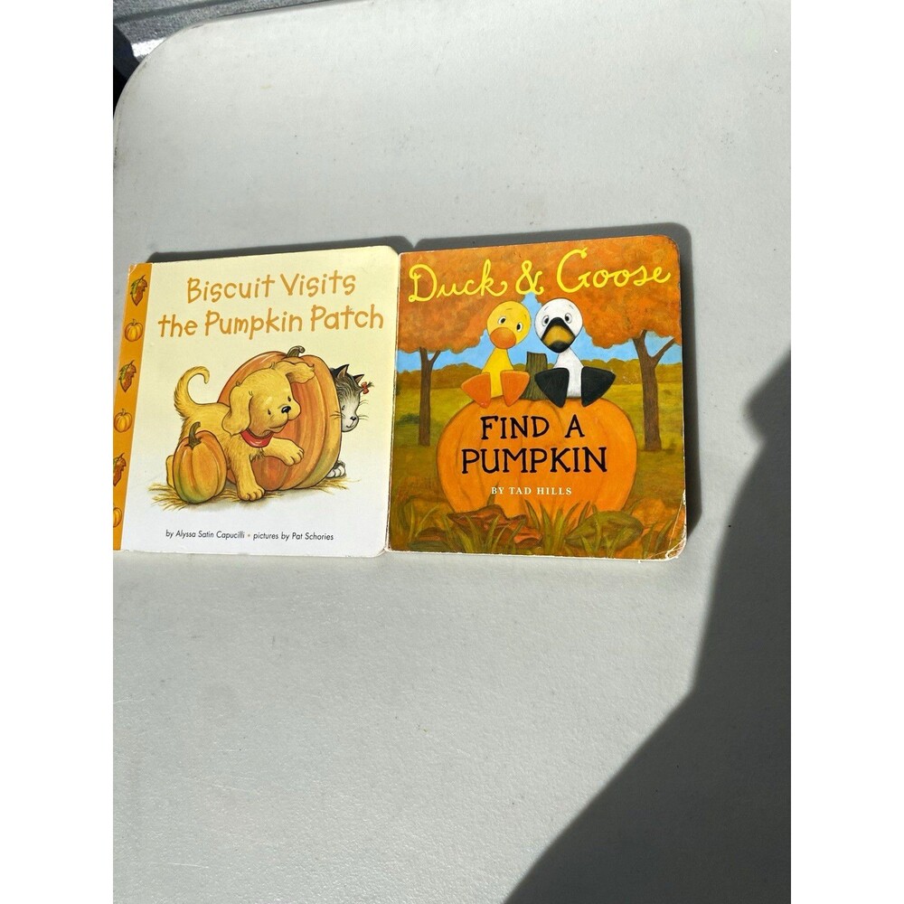 2 Fall Board Books Biscuit Visits Pumpkin Patch & Duck Goose Find Pumpkin